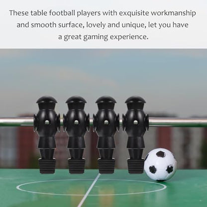 Homoyoyo 4pcs Foosball Men Replacement, Football Players Parts Foosball Man Table Player Football Machine Accessories - color: Black