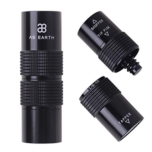 Aluminum 4-in-1 Billiard Pool Cue Tip Accessory Tool Repair Kit (Scuffer, Aerator, Tapper, Joint Protector) - style: 3/8 X 10