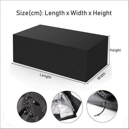 1pc 7ft 8ft 9ft Billiard Table Cover Waterproof Dustproof Snooker Protector With Locking rope(Black,287x155x82cm) - color: Black, size: 287x155x82cm