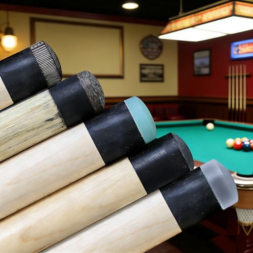 Break Jump Cue Tips, 3 Pcs/Set (0.51"/0.53"/0.55") - Pre-Shaped Curved, Ready to Stick, Electric Wood/Crystal/Black Pool Cue Tips for Break Shot, Replacement Cue Tips for Billiard Cues - style: Black 13/13.5/14mm