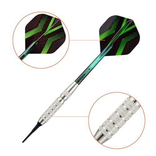 3pcs Durable Soft Tip Darts Set with Storage Box, Portable Soft Tip Darts with Dart Flights, Flying with Beginners or Professional Players