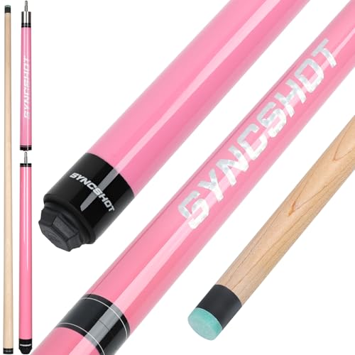 2 in 1 Heavy Break Jump Cue: 3-Piece Break Cue Pool Stick 58 Inch 21oz 14mm Pro Tips Fas-Grade Maple Wood Jump&Break Pool Cue Sticks (Pink, 19~22 oz)