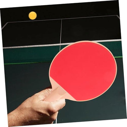 Happyyami Outdoor Table Tennis Bat Kit with Plastic Elastic Paddles and Bright Balls Ergonomic Grip for Accurate Shots for Competitive Pong Games and Outdoor Play