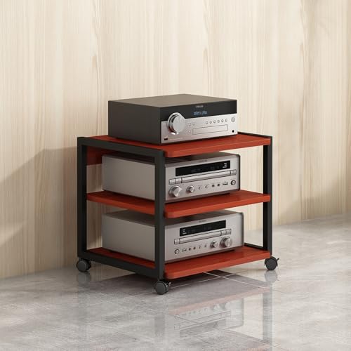 Modern 3/4/5-Tier Corner TV Stand Cabinet, AV Game Console Storage Shelves, Wooden Entertainment Center CD Rack for Living Room, Media Console for Video Games - color: B, size: 3 Tier-50x40x48.5cm