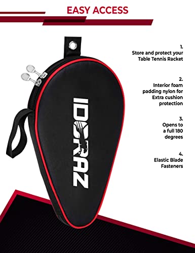 Ping Pong Paddle Case - Best Table Tennis Paddle Cover for Your Racket - Waterproof Material Bag