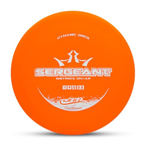 Dynamic Discs Drift Sergeant Disc Golf Distance Driver | Overstable Disc Golf Driver for Beginners | Lightweight & Floats on Water | Grippy Base Plastic | 120-130g (Colors May Vary) - color: Orange
