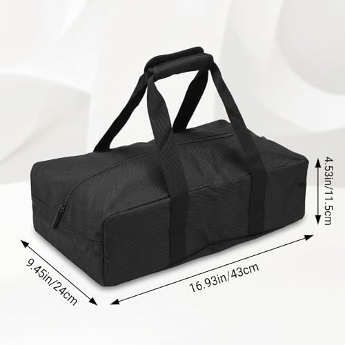 Pomya Bocce Bag with 8 Compartments Oxford Fabric | Large Tearproof Durable Outdoor Game Carry Case for Bocce Set 43x24cm Handle
