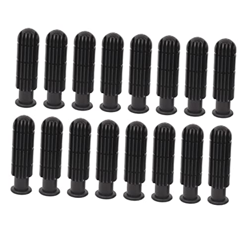 BESPORTBLE Foosball Table Handles 16-Piece Plastic Replacement Grip Set for Soccer Table Accessories Sturdy Black Football Machine Handles for Sports Enthusiasts for Game Rooms