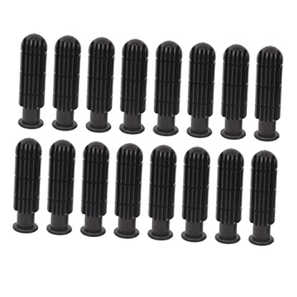 BESPORTBLE Foosball Table Handles 16-Piece Plastic Replacement Grip Set for Soccer Table Accessories Sturdy Black Football Machine Handles for Sports Enthusiasts for Game Rooms
