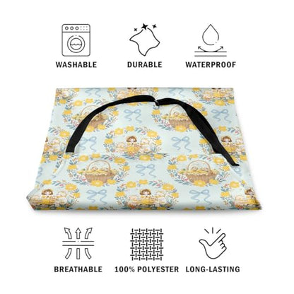 Castle Fairy Cute Rabbit Deer Kitchen Apron - color: Bow Blue Yellow