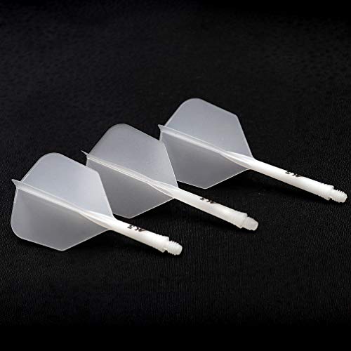 CUESOUL 3 Sets Integrated Dart Shaft and Flights,Dart Shaft Length 21mm/28mm/33mm - color: Shaft Length 21mm+28mm+33mm-Big Wing Shape-Ice