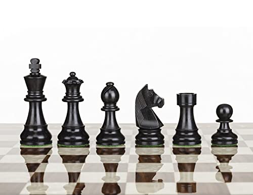 Staunton Classic Wooden Chess Pieces-Chessmen Weighted,Felted King Collector Edition Premium (3.75 Black)
