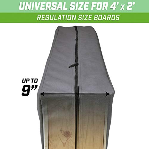 GoSports 4 x 2 ft Canvas Cornhole Carrying Case - Choose Navy Blue, Gray, or Natural - PRO Grade - style: Gray
