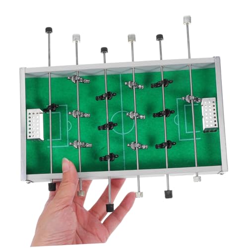 Totority Portable Mini Table Soccer Game Sturdy Alloy and Wood Foosball Table for Indoor Outdoor Use Compact Football Board Game for Family Parties