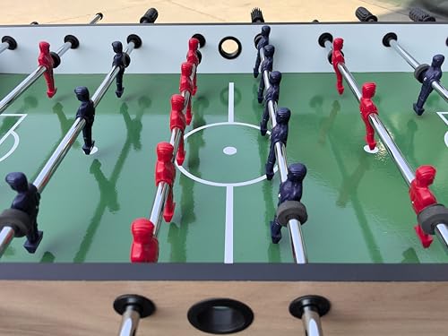 Foosball Table – 48" x 24" x 31" Indoor Soccer Game Desk, Easy Assembly Storage, Family Activity for Adults Teens Office Club School, 2 Balls