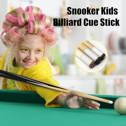 Kids Pool Stick - 20 Inch Short Children Billiard Cues, Wear Resistant Pool Cue Shaft | Hand Polished Wooden Billiard Cue, Billiards Cue Stick, Pool Table Sticks Suitable for Kids Boys Girls