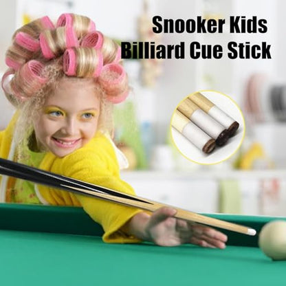 Kids Pool Stick - 20 Inch Short Children Billiard Cues, Wear Resistant Pool Cue Shaft | Hand Polished Wooden Billiard Cue, Billiards Cue Stick, Pool Table Sticks Suitable for Kids Boys Girls