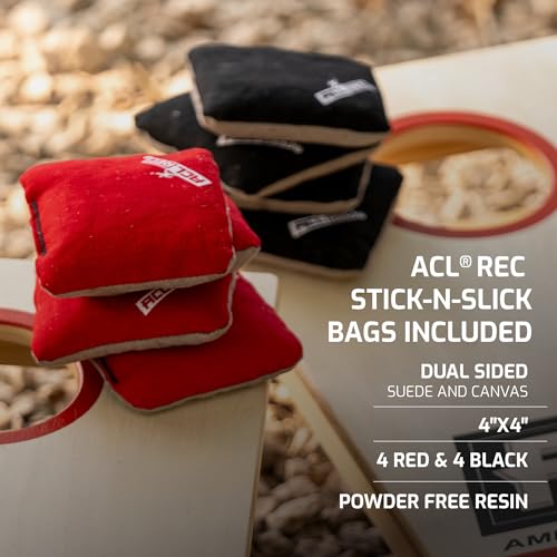 ACL MINI Officially Licensed 1x2 Cornhole Boards - Compact 12" x 24" Travel Size - Premium Play Surface - ACL Dual-Speed Mini Bags - Carry Bag Included