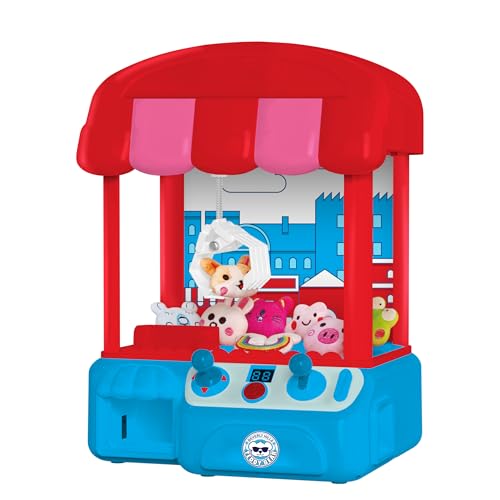 Mini Claw Machine Toy for Kids – Arcade Grabber Game with Joystick, Plush Prizes & Tokens – Portable Prize Machine for Boys & Girls – Fun Family Game & Gift