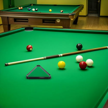BESTonZON Mini Triangle Pool Rack, Pool Table Accessories, Black Plastic, 5.1 inches, for Kids and Families