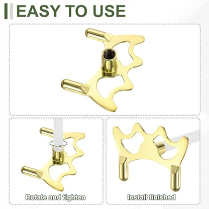 Billiard Bridge Head, Pool Cue Stick Bridge Screw-on Metal Cue Rests Billiard Accessories - color: Gold/Silver, style: Low Fork