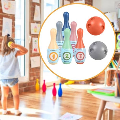 Kids Bowling Set Activity Play Toys, Educational Interactive Outdoor Bowling Toys - color: With Number