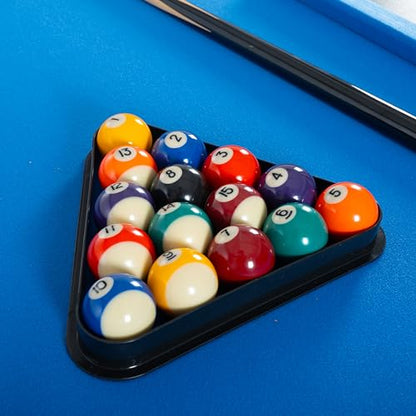 Foldable 63.8" Pool Table Set with Full Accessories, Blue Velvet