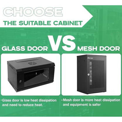 15U Server Cabinet Network Rack Enclosure Cabinet Enclosure for Computer Data Networking Electronic Equipment, Removable Side Panels, Lockable Door, 30in Depth for 19” IT Equipment, A/V Devices - size: 15U