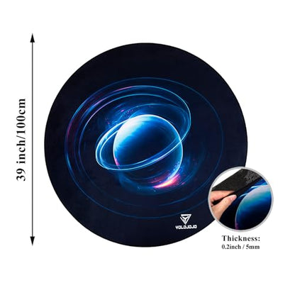 Office Chair Mats Hard-Floor Chair Mats Office Gaming Chair Mat with Blue Lightning Design (red) - color: Red