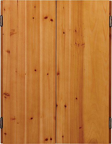 Viper by GLD Products Metropolitan Solid Wood Cabinet & Sisal/Bristle Dartboard Play-Ready Bundle - color: Oak, style: Standard Set