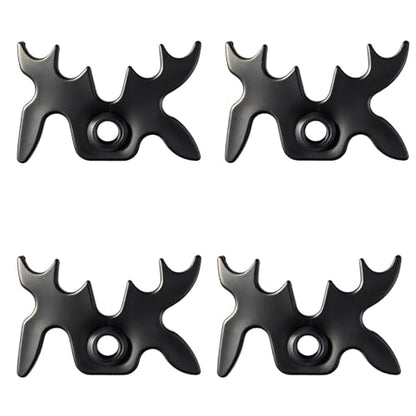 4 Pack Plastic Moosehead Pool Billiard Cue Bridge Head (Black)