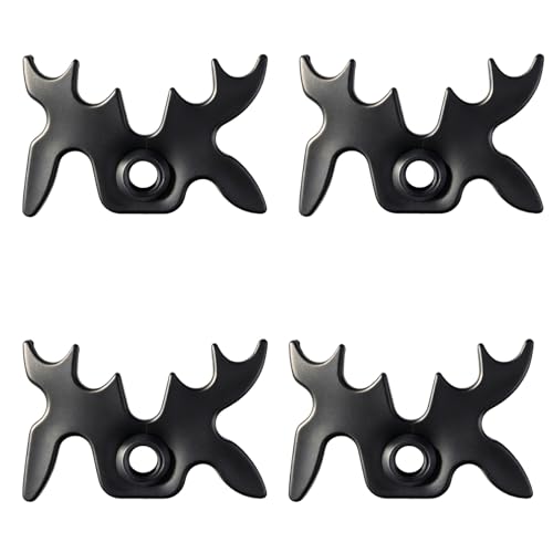 4 Pack Plastic Moosehead Pool Billiard Cue Bridge Head (Black)