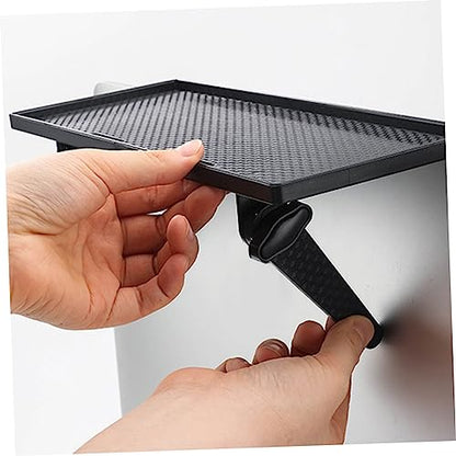 Healifty Holder Wall Hanging Rack Punch Storage Organizer for Router Game Console and Tool Installation Space Saving Design