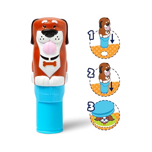 Melissa & Doug Sticker Wow!™ 24-Page Activity Pad and Sticker Stamper, 300 Stickers, Arts and Crafts Fidget Toy Collectible Character – Dog - for Kids Ages 3+ - FSC Certified - color: Dog, size: Single