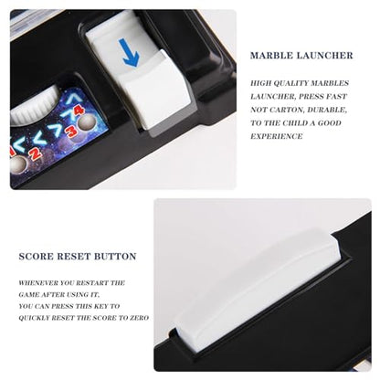 PHATM Mini Marble Arcade Machine Parent-Child Electronic Marble Game Space Super Pinball Games Retro Compact Tabletop Arcade for Small Space