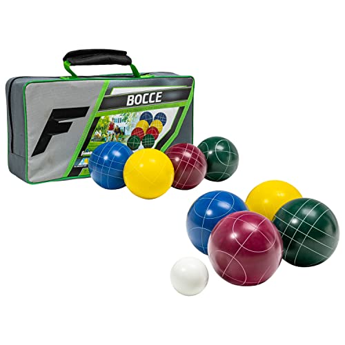 Franklin Sports Bocce Sets - Backyard + Beach Bocce Ball Sets - (8) Outdoor Balls + (1) Pallino - Adult + Family Bocce Sets - style: Advanced