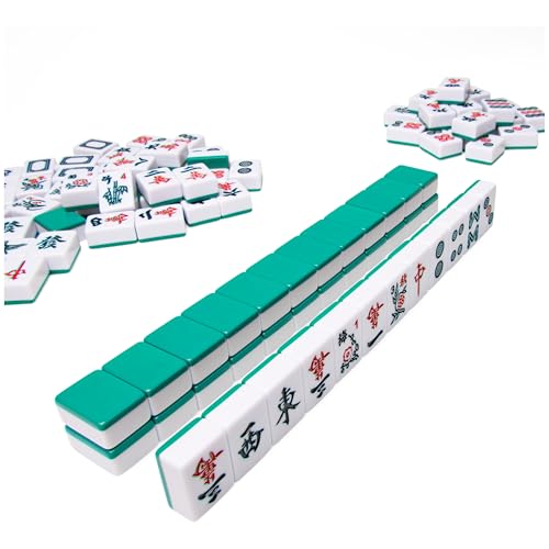 Spin Master Games Legacy Deluxe Mah Jong Classic Game with Two-Toned Tiles and Lined Wood Storage Case, Family Game for 4 Players Ages 8 and up - color: Mahjong