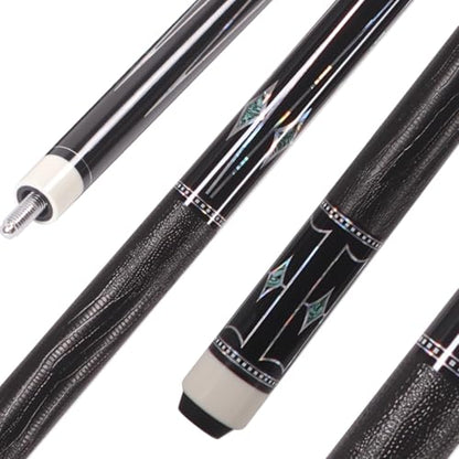 12.5mm Pool Cue Stick, Canadian Maple Cue Stick 58 Inch 19oz 12.5mm Tip, Billiard Table Cues Stick for Bar Professional Adults, Maple Dyeing Shaft, Lizard Pattern Cowhide Grip