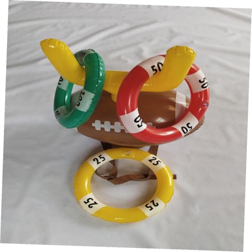 Luxshiny Inflatable Ring Toss Game Headdress for Adults Creative PVC Tossing Rings Fun Indoor Outdoor Party Activity Motor Skills Hand-Eye Coordination Enhancer