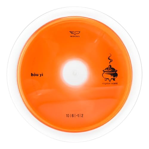 yikundiscs PDGA Approved HOU YI Crystal Scented Distance Driver Golf Disc, 170-176g Tournament Weight, Natural Osmanthus Fragrance, High Glide All-Around Distance Disc for All Skill Levels - color: Crystal Scent Orange