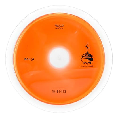 yikundiscs PDGA Approved HOU YI Crystal Scented Distance Driver Golf Disc, 170-176g Tournament Weight, Natural Osmanthus Fragrance, High Glide All-Around Distance Disc for All Skill Levels - color: Crystal Scent Orange