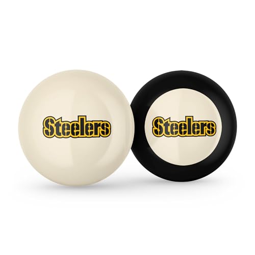 Imperial NFL Logo Cue Ball & 8 Ball Combo Set - color: Pittsburgh Steelers, White