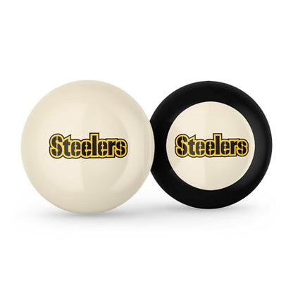 Imperial NFL Logo Cue Ball & 8 Ball Combo Set - color: Pittsburgh Steelers, White