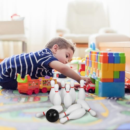 BESPORTBLE Kids Bowling Set: Includes 10 Plastic Pins & 2 Balls for Preschoolers, Garden Games, Party Fun utdoor Games for Toddlers 3-8 Years Old