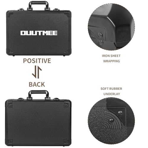 17 InchCarrying Case With Customizable Pre-Diced Foam, Aluminum Case, Aluminum Alloy Sturdy Build, Storage Case for Microphone, Equipment, Camera, Tools, Recorder, etc - size: 17.1x12.6x4.3 Inch
