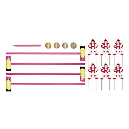 Queen of Hearts Flamingo Croquet - Alice in Wonderland Themed Croquet set for adults for kids. 4 Player wooden croquet set by Professor Puzzle.