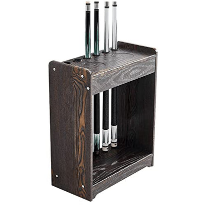 Ball Cue Stand Rack School Billiards Pool Stick Holder Holds 6 Cue Sticks Floor Stand Pool Cue Rack Wooden Freestanding Billiard Cue Racks for Billiard Room