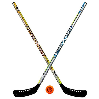 Franklin Sports NHL Kids Street Hockey Stick Set - Includes (2) Youth Street Hockey Sticks + (1) Outdoor Roller Hockey Ball - Perfect Hockey Starter Set for Kids - style: Player Sticks