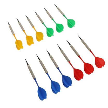 RiToEasysports Soft Tip Dartboard, Professional Plastic Dart Set for All Levels 12 Piece Complete for Home Bar Recreation Beginners and Experts