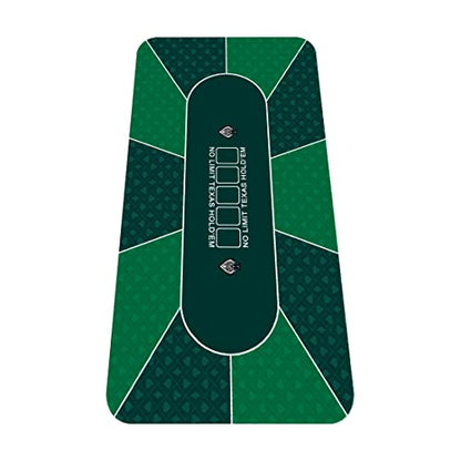 nuveti Poker Mat - 55 x 28inch Non-Slip Poker Table Game Mat - Portable Rubber Waterproof Poker mat for Table 6-8 Player Card Game Anti-Slip Rubber Poker Table Top Layout - color: 55 X 28 Inch Rectangular-green7